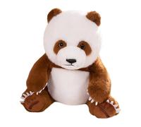 Jouet panda en peluche : mignon compagnon d'oreiller velours avec de la faune, figurine à collectionner au toucher doux, taille de onze pouces, sculpture décorative en tissu confortable