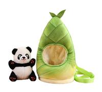 Jouet Panda En Peluche - Peluche De Dessin Animé Polyvalente, Tissu Velours Doux, Animal À Câliner Avec Sangles Réglables | Sac À Dos Mignon Pour, Pour Chambres À Coucher, Salons,