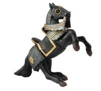 Papo - Figurine Cheval En Armure Noire Réaliste - 3 Ans + - Collection Fantastique & Médiéval - Jeu Créatif Univers Chevaliers - Idée Cadeau Jouet Fille Garçon