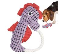 Jouet pélieux pour chien grinçant, jouet grinçant d'animaux de mer rembourrés, outil d'entraînement avec carte pleine, jeu interactif en corde de coton, jeu d'amusement pour ani
