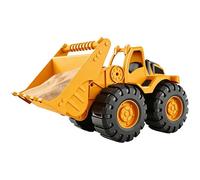 Jouet pelleteuse - Support de bâtiment activé par pression - Véhicule de transport de chenilles réaliste - Pelleteuse de bac à sable avec bras articulé et cabine rotative - Camion de construction