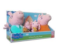Jouet Peluche Peppa Pig - Famille - 4 Figurines - Rose - Coloré - Intérieur - Enfant - 3 ans