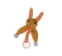 Jouet peluche pour chat avec anneau en bois Nobby Pet Hase Orange 20 cm