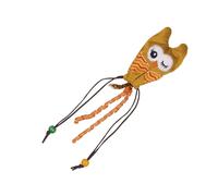 Jouet peluche pour chat chouette avec boule en bois Nobby Pet Orange 25 cm