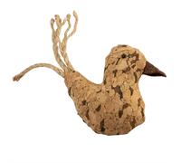 Jouet peluche pour chat cork Oiseau Duvoplus Marron 8x12x2,5 cm