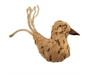 Jouet peluche pour chat cork Oiseau Duvoplus Marron 8x12x2,5 cm
