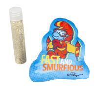Jouet peluche pour chat Smurfs avec catnip Duvoplus Schtroumpfs Bleu 9x2x9 cm