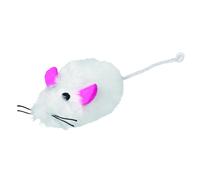 Jouet peluche pour chat souris à longs poils Trixie Blanc TU
