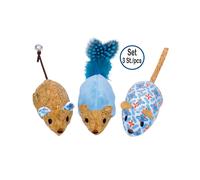 Jouet peluche pour chat souris avec herbe à chat Nobby Pet Bleu 12 cm