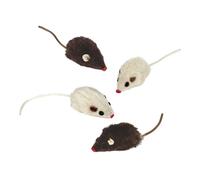 Nobby Souris en Peluche avec Hochet 4 Pièces