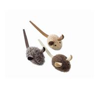 Jouet peluche pour chat souris avec queue en cuir Nobby Pet Multicolore 6 cm