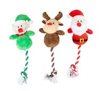 Jouet peluche pour chien câliner avec corde Duvoplus Xmas Vert 30x12x9 cm