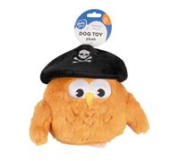 Jouet peluche pour chien hibou pirate Duvoplus Orange 24x17x8 cm