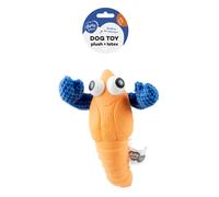 Jouet peluche pour chien homard en latex Duvoplus Orange 24x18,5x6,5 cm