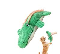 Jouet peluche pour chien Petits et Moyens Résistants Dentition Mâcheurs | Crocodile en peluche à couinement Petit, moyen, grand, chiots, intérieur, extérieur, anniversaire, ma