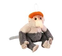 Jouet Peluche Singe Silhouette Allongée Regard Attendri Modèle Animal Inspiré Réalisme Artistique Matière Ultra Douce Sensation Apaisante Élément Ornemental Chambre Atmosphère Accueillante Co