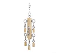 Jouet Pendu avec pour chaîne Acier Inoxydable Résistant Jouet(33cm) | Design pour balançoire rotative, mouvement multi-angles, garde les perroquets engagés et divertis