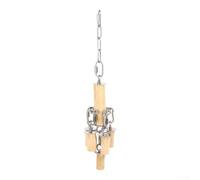 Jouet Pendu avec pour chaîne Acier Inoxydable Résistant Jouet(35cm) | Design pour balançoire rotative, mouvement multi-angles, garde les perroquets engagés et divertis