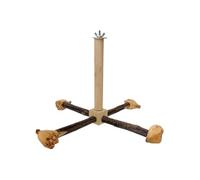 Jouet Perchoir De Perroquet en Rotation, Jouet De Perchoir d'oiseaux - Stand Bird Perch Toys - Stand Bird Perch Standing Cage Cage, Cage COCACIEL Stop Rotation - Spin Wood Toy
