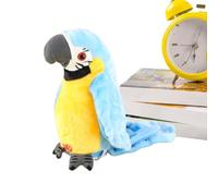 Jouet perroquet parlant, animal de compagnie électronique interactif, oiseau aux ailes tremblantes, aide aux animaux en peluche, cadre compact de 40 cm pour filles garçons maison salle de jeux