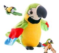 Jouet perroquet parlant en peluche vive, perroquet parlant interactif qui répète ce que vous avez dit, jouets électroniques pour oiseaux pour garçons et filles, fête d'anniversaire, jouets et jeux