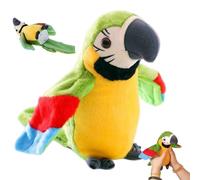 Jouet perroquet parlant en peluche vive, perroquet parlant interactif qui répète ce que vous avez dit, jouets électroniques pour oiseaux pour garçons et filles, fête d'anniversaire, sans batterie.