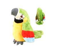 Jouet Perroquet Parlant,Peluche Enregistreuse - Perroquet Éducatif et Sensoriel pour Crèche Garderie Voyage Noël Anniversaire Fête Extérieur