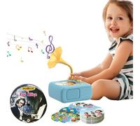 Jouet Phonographe pour Enfants avec Haut-forleurs, Lecteur d'Histoires et de Musiques Éducatif pour Garçons et Filles à fortir de 3 Ans, Petit Boîte à Contes Musicaux pour Tout-Petits