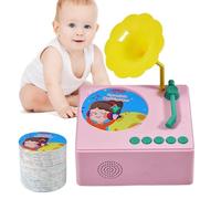 Jouet phonographe pour , jouet tourne-disque musical,Jouet musical phonographe pour la première éducation avec 96 cartes | Boîte de jeu musicale d'apprentissage précoce, jouet