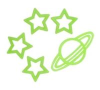 jouet phosphorescent galaxie 10x8cm - modèle aléatoire - bg international 15070 Blanc G