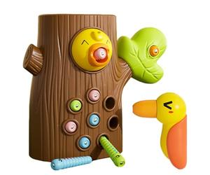 Jouet pic - Jeu d'apprentissage sensoriel de la motricité fine | Jeu d'alimentation des pics avec jeu magnétique | Jouet engageant pour le développement de la motricité fine, idéal pour le jeu sensori