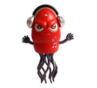 Jouet Pieuvre Dansante pour Bébé - Pieuvre Rampante Rechargeable USB avec Lumières & Musique, Jouet Tummy Time Interactif, Cadeau 6-18 Mois(Red)