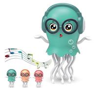 Jouet Pieuvre Rampante avec lumières LED et Musique, Jouet électrique Dansant pour bébé, développement sensoriel des Nourrissons, fête d'anniversaire ou de Noël pour Les Tout-Petits Green