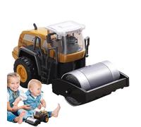 Jouet pilon en fonte sous pression | Camion raboteuse de route jouet | Modèle créatif de pilonneuse, véhicule de construction et niveleuse pour garçons et filles à partir de 5