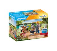 Jouet - PLAYMOBIL - 71427 - Barbecue avec papa et enfant - 2 personnages - Accessoires inclus