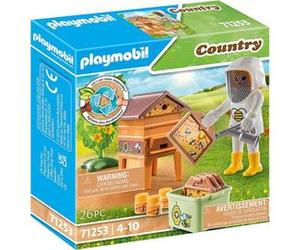 Jouet Playmobil : Apicultrice avec Ruches et Personnages Inclus