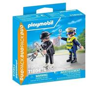 Jouet Playmobil Policier Et Cambrioleur Duo Pack 71804