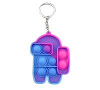 Jouet Pop Push Bubble Sensoriel Fidget, Porte-Clés, Autisme, Besoins Spéciaux, En Silicone, Anti-Stress, Nouveauté