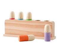 Jouet Pop-up pour Tout-Petits, Presse de Couleur Arc-en-Ciel et Jouet Pop-up, Jouets éducatifs Pratiques en Bois, Jouets de développement en Bois pour la Maison, l'école Maternelle, Les Cadeaux et l