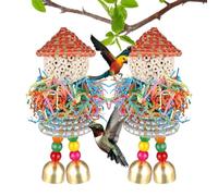 Jouet Porridge pour perruche | 2 Pièces Jouet Oiseau à Détruire - Boule d'enrichissement stimulante pour Perroquet Ara Cacatoès Canari Perroquet Amadine Pinceau