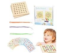 Jouet Porter - Jouets Lacés, Jouets d'apprentissage en Bois pour , Cartes Lacées | activités pour les plus petits, Jouet de raccordement pour le c