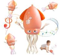 Jouet Poulpe Dansant pour Enfants, Jouet Pieuvre Electrique avec des Lumières et de la Musique, Poulpe Magique Peut éviter Automatiquement Les Obstacles,Convient aux Bébés de Six Mois et Plus(Rose)
