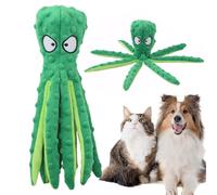 Jouet Poulpe Whiskerspot pour Chien, nouveauté 2025, Jouet interactif couineur sans Rembourrage avec Papier froissé, Nettoyage des Dents et durabilité pour Chiots et Adultes