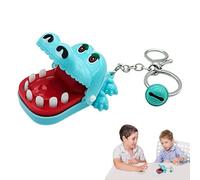 Jouet pour animaux à mâcher - Jeu de dentiste crocodile, porte-clés requin au format de poche, cadeau interactif | Accessoire de blague portable et pratique, soulagement du stress ABS durable