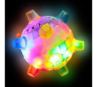 Jouet pour animaux de compagnie à balle rebondissante - Balle d'activation de saut à LED, balle pour animaux de compagnie à puzzle créatif brillant | Petits chiens de compagnie, jouets en caoutchouc s