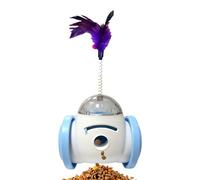 Jouet pour animaux de compagnie, distributeur de jouets pour animaux de compagnie - Jouet qui fuit de nourriture pour chien avec plume,Distributeur interactif de friandises pour chiens, jouet distribu