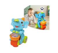 Jouet pour Bébé 1 an - Musical Walking Elephant Drummer Toy - Bleu - Intérieur