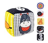 Jouet Pour Bébé Avec Hochet En Forme De Balle - 10,5 X 10,5 X 10,5 Cm - Balle En Tissu Pour Tout-petits - Balle Sensorielle Avec Étiquette Pour Bébé - Balle Sensorielle Douce Pour - Balles Col