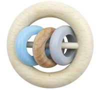 Jouet pour Bébé Hochet Avec 3 Bague Bleu Bxlxh 85x40x85mm Neuf Babyrassel
