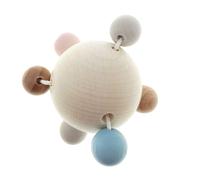 Jouet Pour Bébé Hochets Boule En Bois Naturel 8x8x8Cm NEUF Hochets Pour Enfant